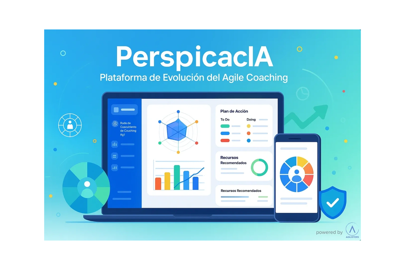 PerspicacIA Platform Interface - Dashboard de evaluaciones para Agile Coaching